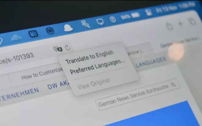 macOS Big Sur: Cách dịch trang web với Safari