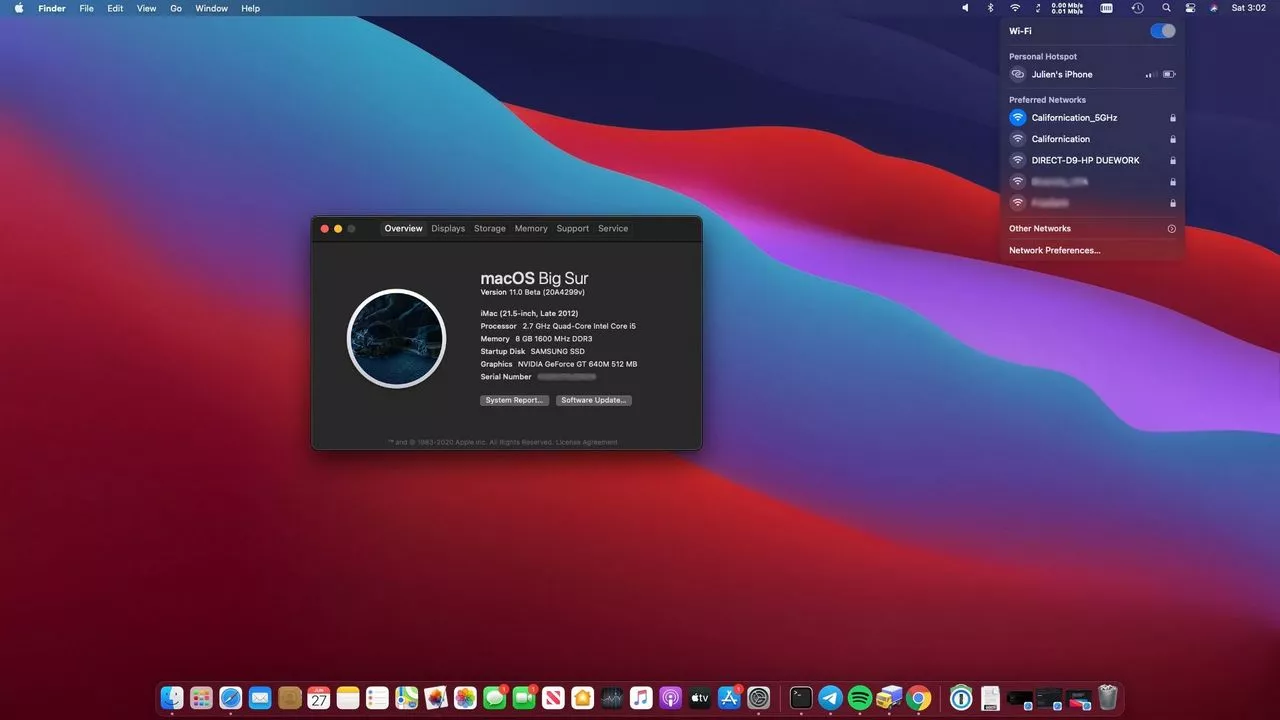 Cách hiện phần trăm pin trên MacOS Bigsur