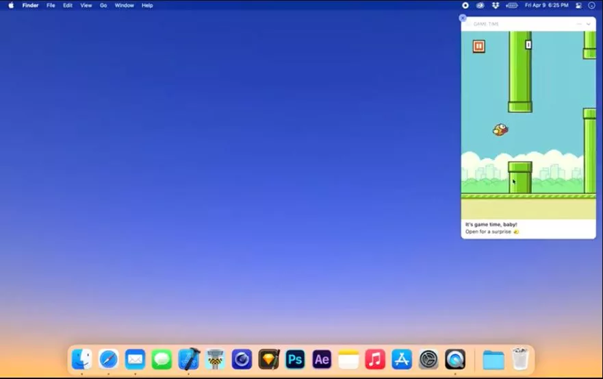 Nhà phát triển tạo lại Flappy Bird dưới dạng thông báo tương tác trên macOS