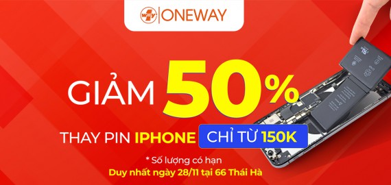 ƯU ĐÃI HOT: GIẢM 50% GIÁ THAY PIN IPHONE TỪ 6S ĐẾN 12 PRO MAX, DUY NHẤT 150 SUẤT TẠI CHI NHÁNH 66 THÁI HÀ