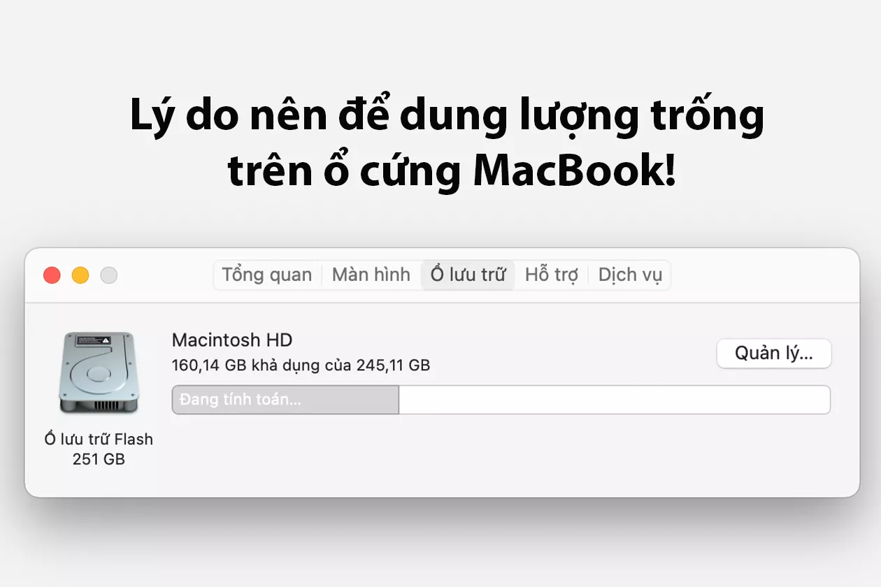 Lý do nên để dung lượng trống trên ổ cứng MacBook!