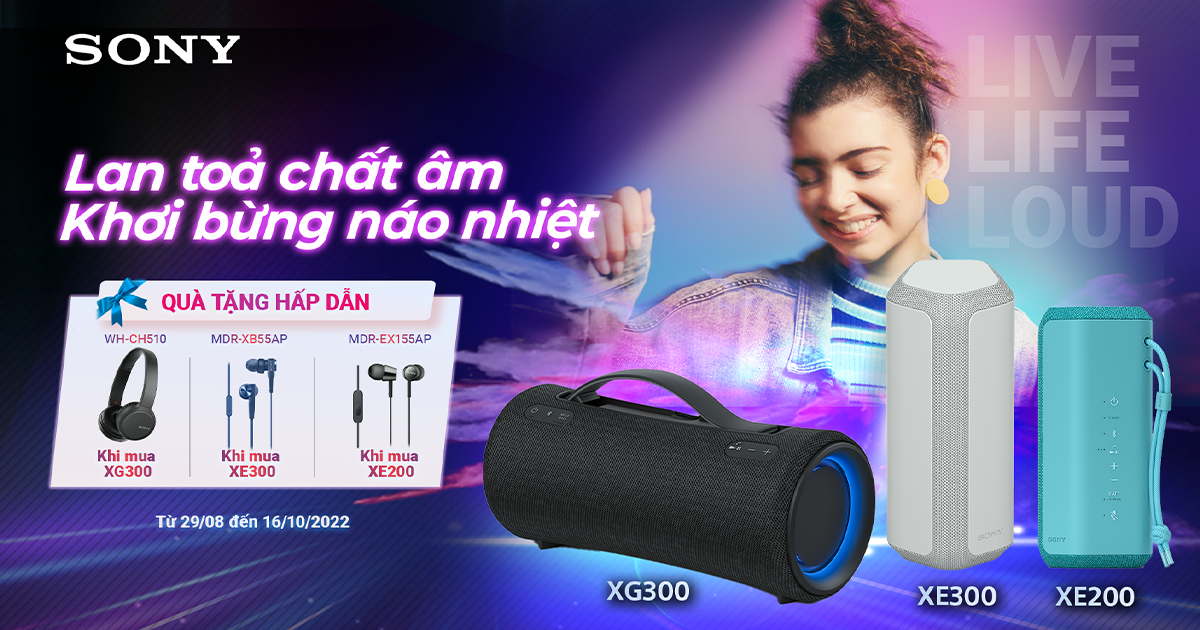 Đặt trước Loa di động Sony X-Series, nhận liền tay quà 1,190,000đ!