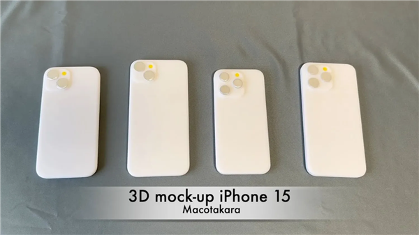 Xuất hiện mô hình 3D dòng iPhone 15, kích thước đã thay đổi so với iPhone 14!