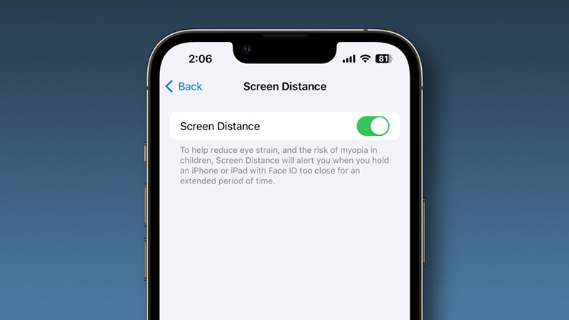 Cách sử dụng chế độ “Screen Distance ” để giảm mỏi mắt