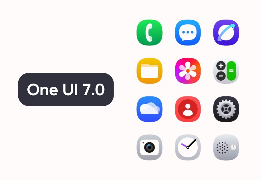 Lộ diện thiết kế mới của nhiều biểu tượng ứng dụng trên One UI 7.0