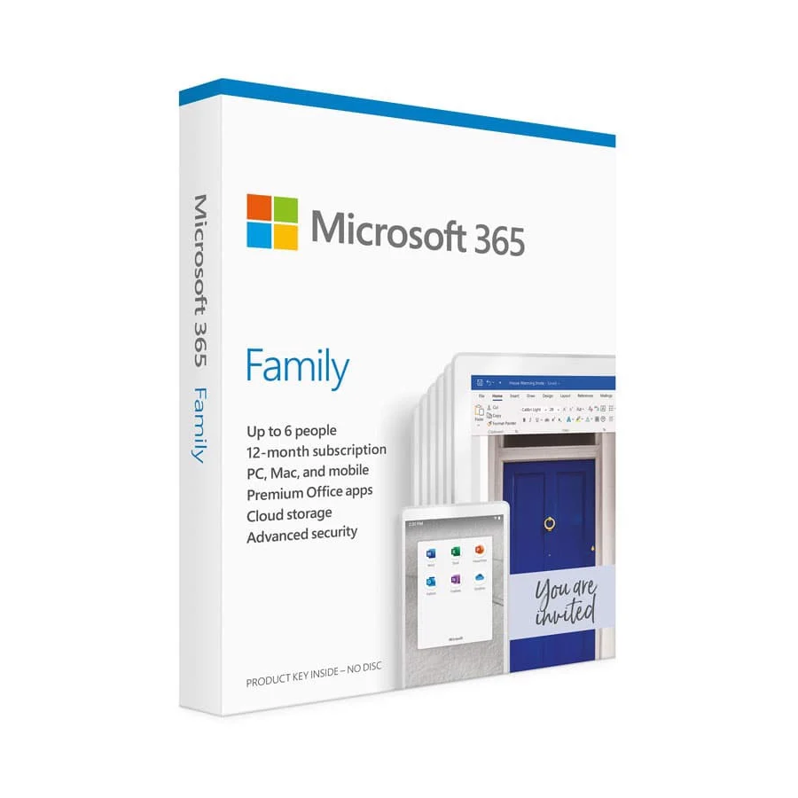  Phần Mềm Microsoft Office 365 Family 12 Tháng X 6 User