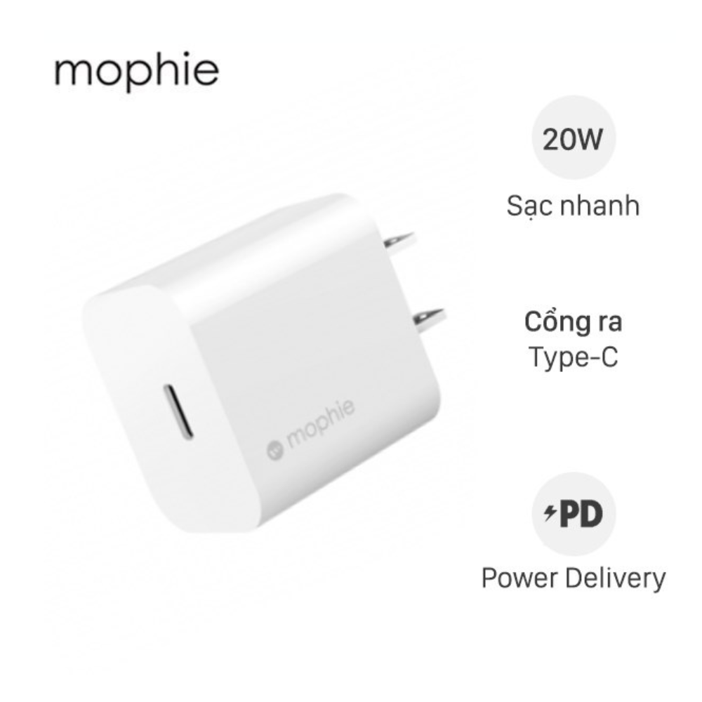 Cốc sạc nhanh Mophie 20W Type-C PD Qua Sử Dụng