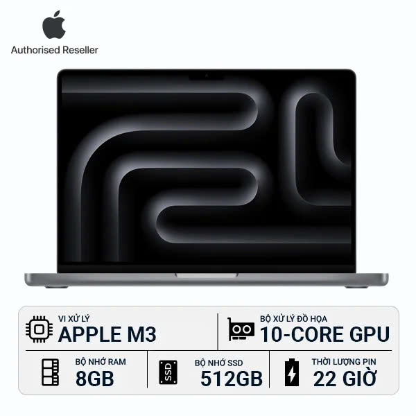 MacBook Pro M3 14 inch 2023 8-Core CPU - 16GB - 512GB