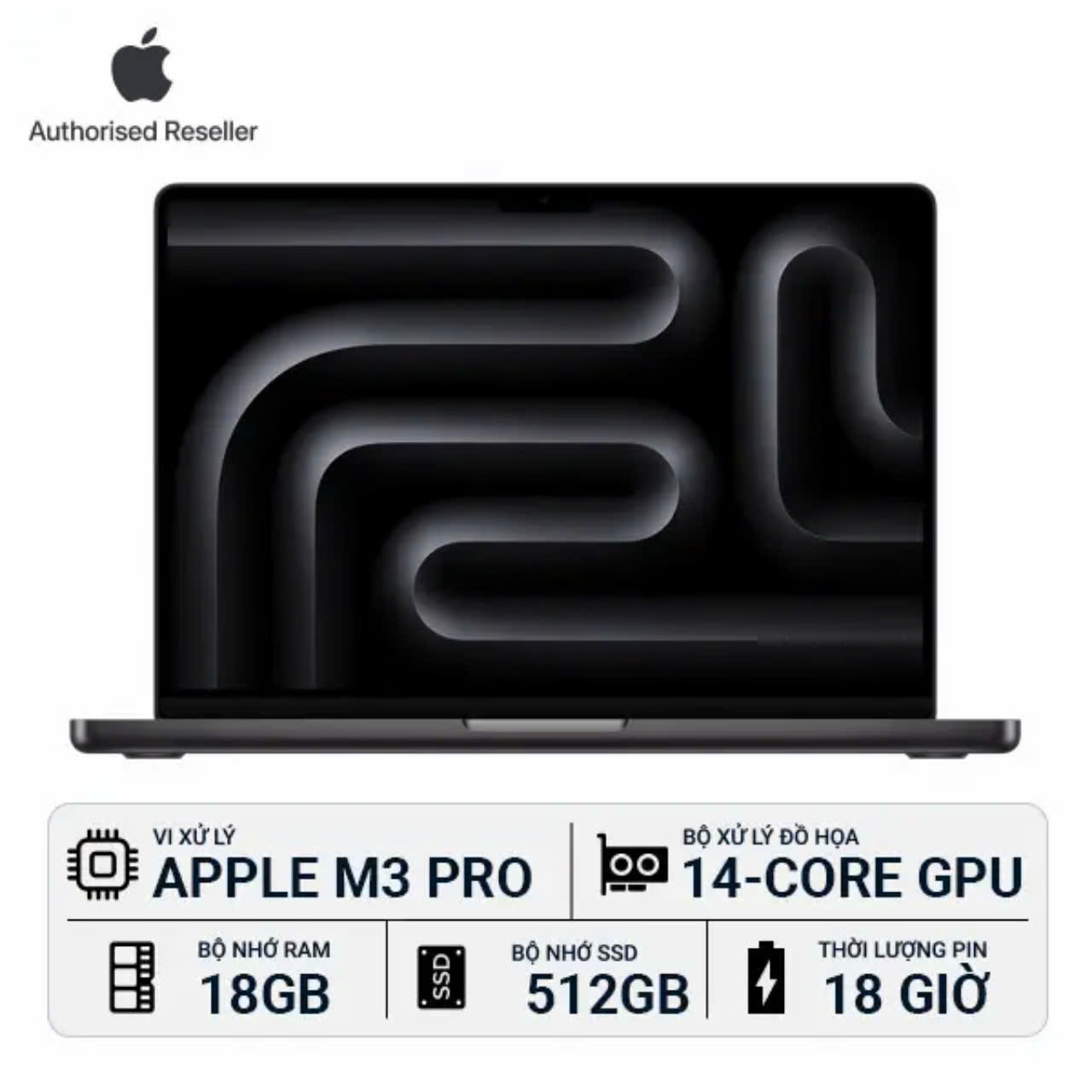 MacBook Pro M3 Pro 14 inch 2023 11-Core CPU - 18GB - 512GB