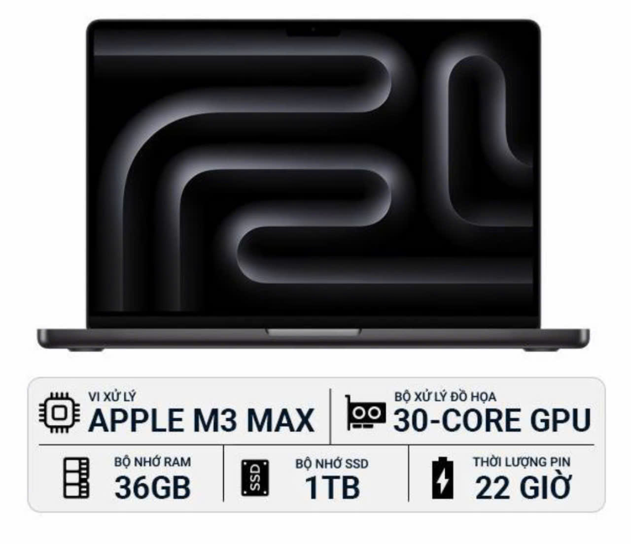 MacBook Pro M3 Max 2023 16 inch 14-Core CPU - 36GB - 1TB