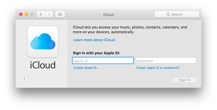 Cài đặt tài khoản iCloud cho máy tính