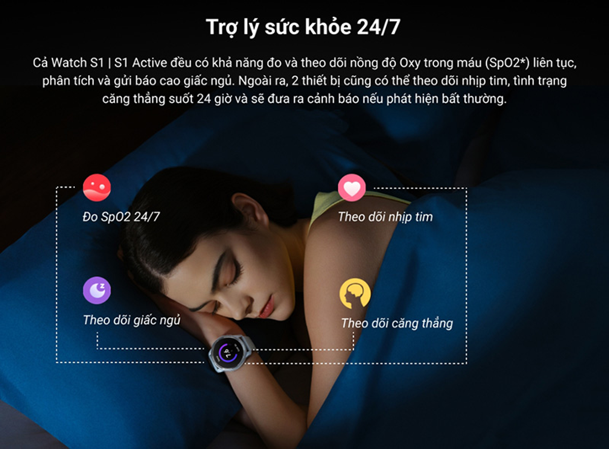 Xiaomi Watch S1 Active như một trợ lý theo dõi sức khoẻ người dùng