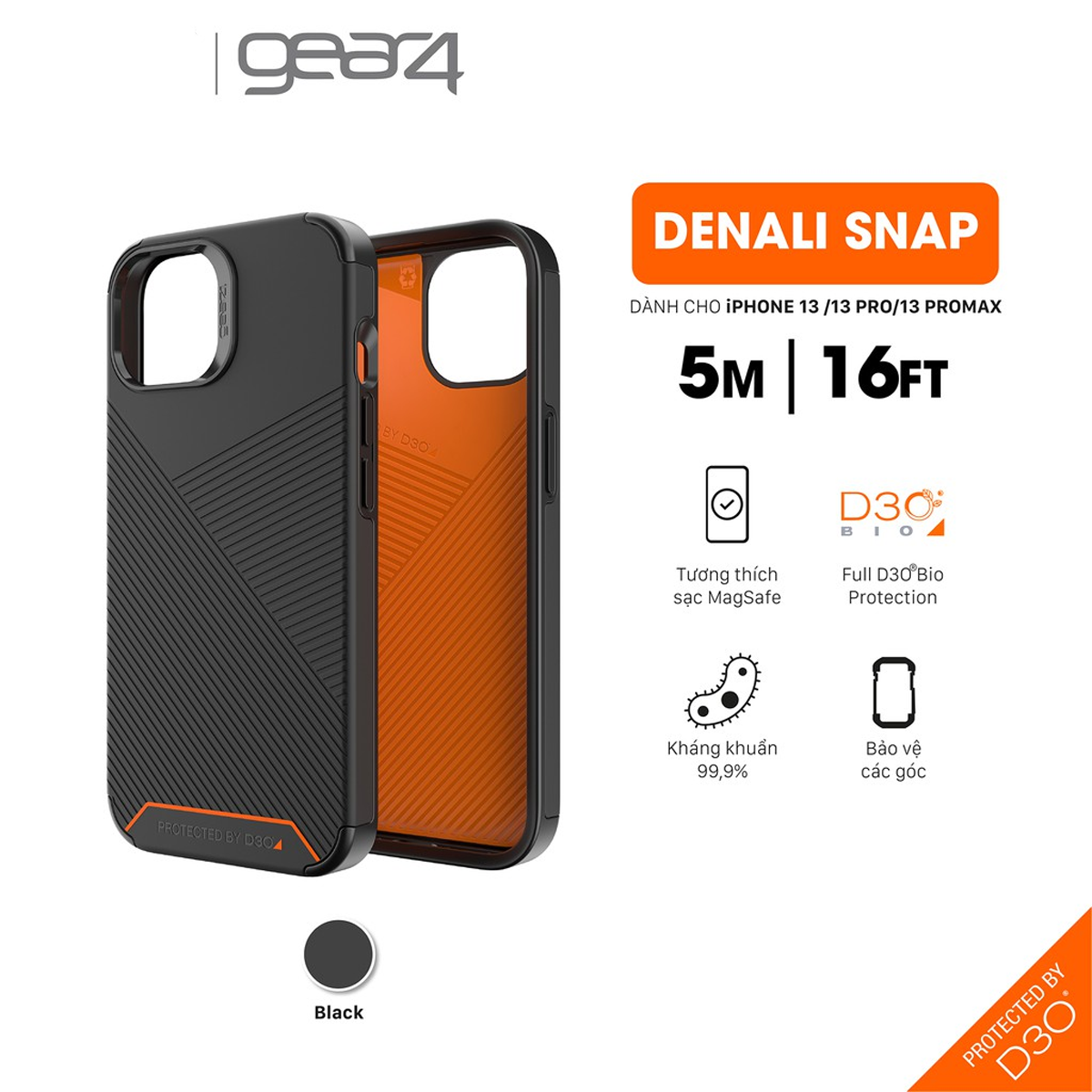 Thiết kế tinh tế của ốp lưng Gear4 D3O Denali Snap