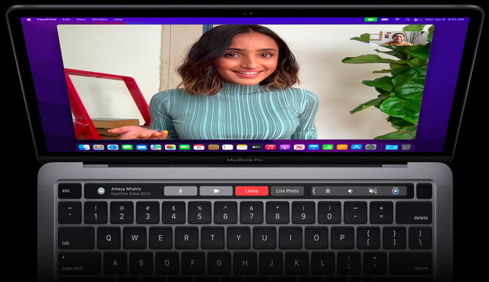 Hệ thống loa và micro cao cấp của MacBook Pro M2 đảm bảo cuộc gọi video online của người dùng đạt chất lượng tốt nhất