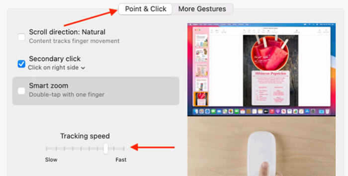 Tăng tốc độ Tracking Speed sẽ sửa lỗi trackpad MacBook Pro bị lỗi không nhạy.