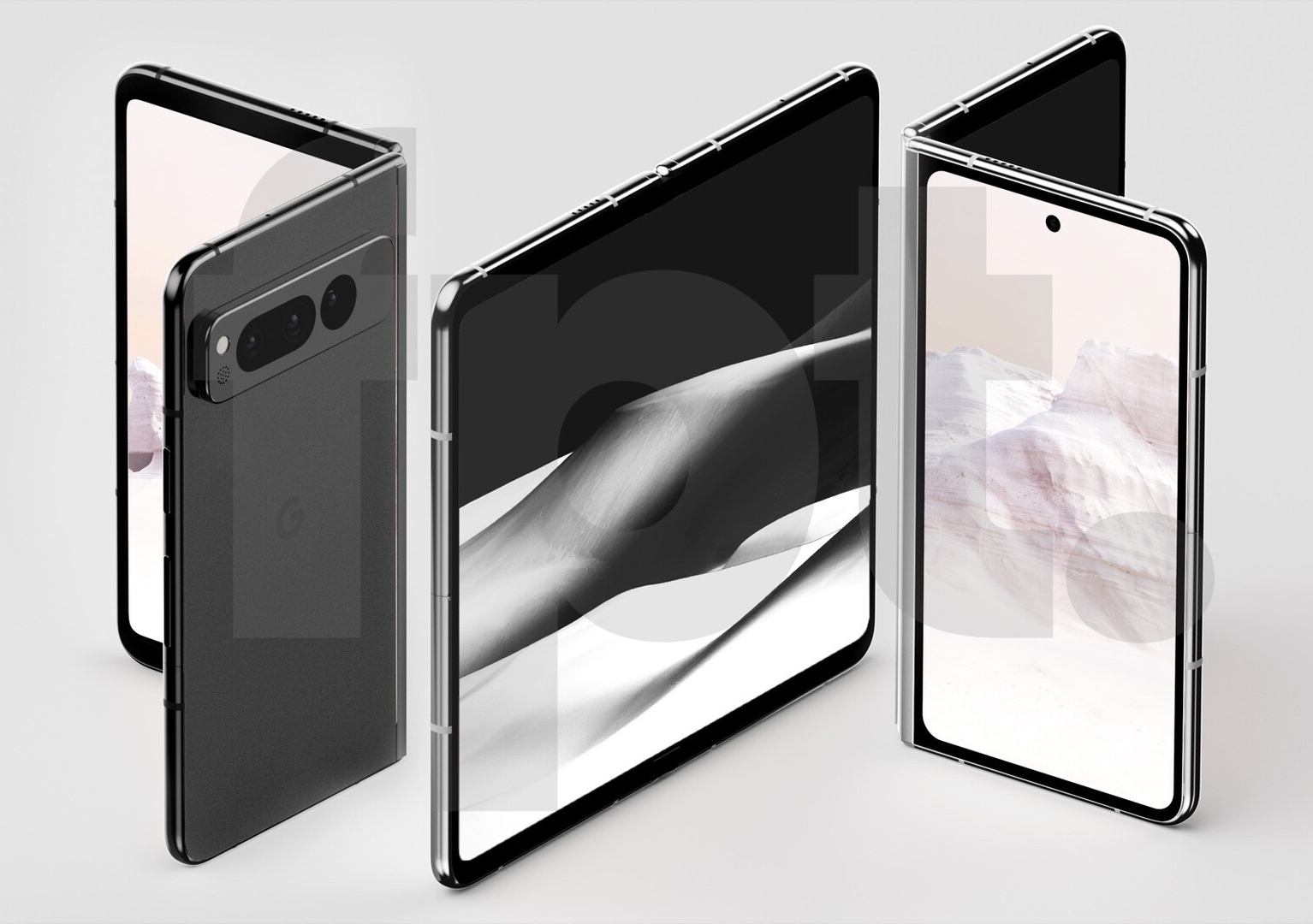 Hình ảnh Render của Google Pixel Fold