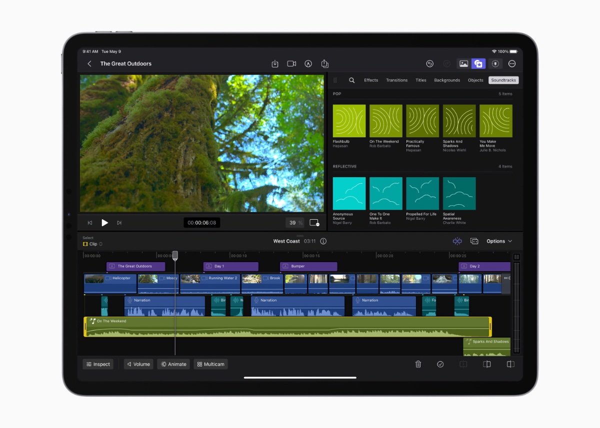 Final Cut Pro & Logic Pro sẽ có mặt trên iPad vào tháng 5