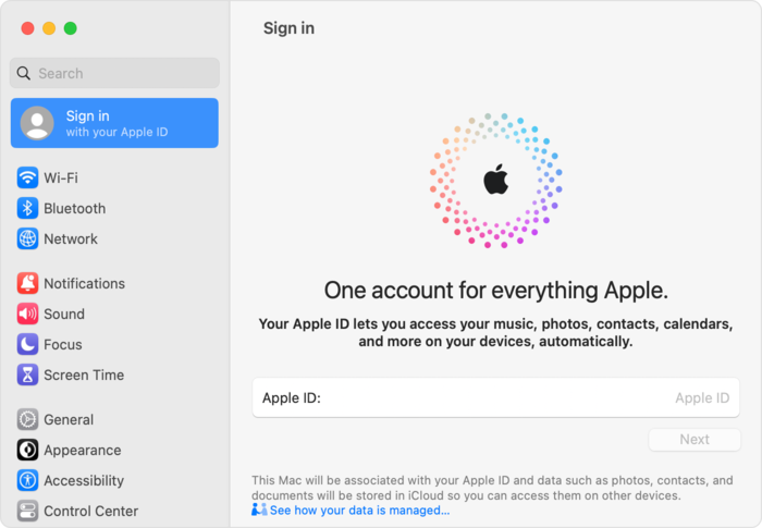 Đăng nhập Apple ID