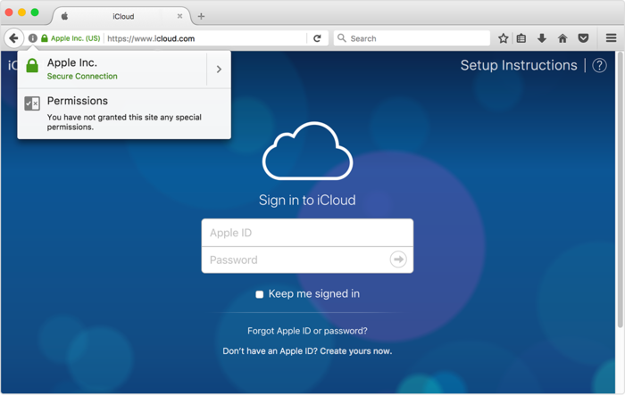 Đăng nhập tài khoản iCloud trên website icloud.com