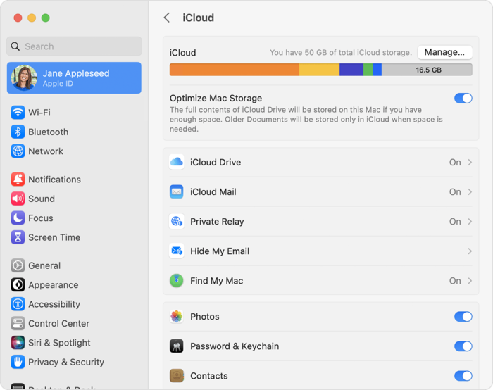 Đảm bảo bật iCloud Drive