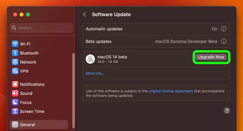 Cách cài đặt macOS Sonoma Beta 3