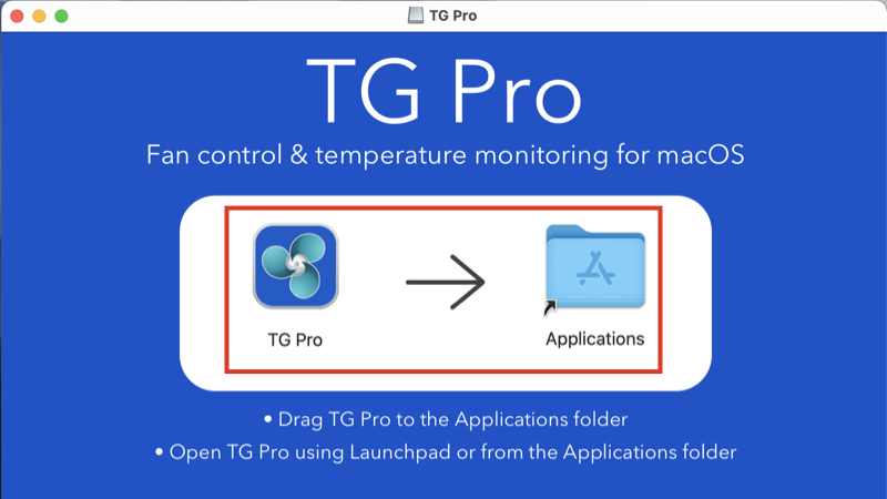 Kéo thả ứng dụng vừa tải vào Applications để ứng dụng được chuyển vào Launchpad