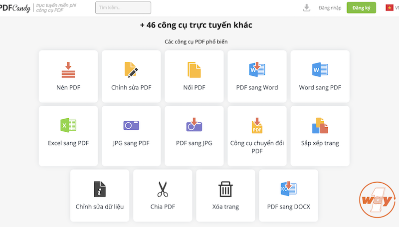 Chọn công cụ cắt PDF có biểu tượng cây kéo