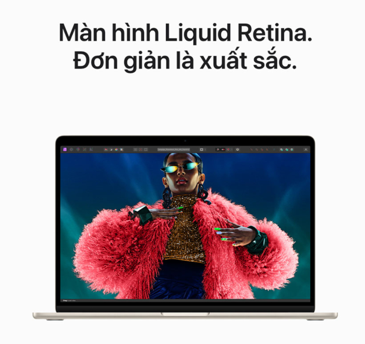 Màn hình Liquid Retina cao cấp, giúp hình ảnh sắc nét, chân thực