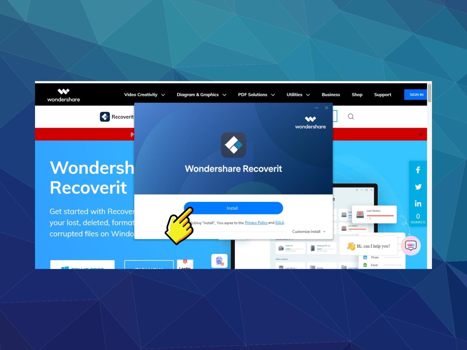 Tải và cài đặt ứng dụng Wondershare Data Recoverit 