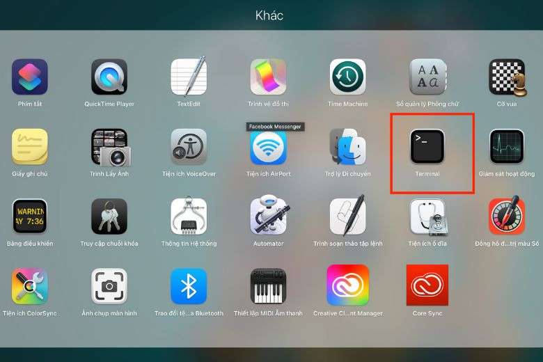 Ứng dụng Terminal của MacBook