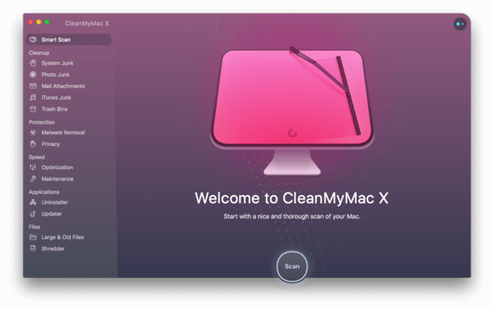 Bạn tải và cài đặt ứng dụng CleanMyMac X rồi tiến hành mở ứng dụng