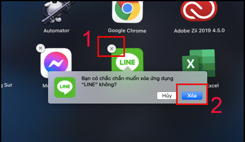 bạn chọn “Xóa/Delete” là hoàn thành