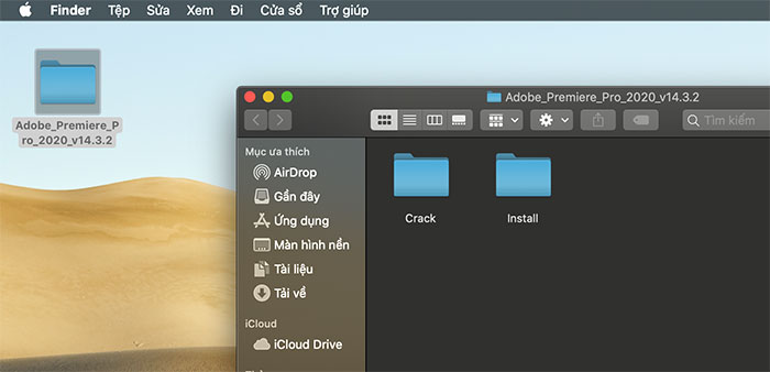 mở phần Adobe Premiere vừa tải về và chọn “Install/Cài đặt”