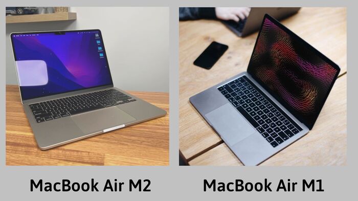 Màu xám trên MacBook Air M2 và MacBook Air M1 không có quá nhiều sự khác biệt