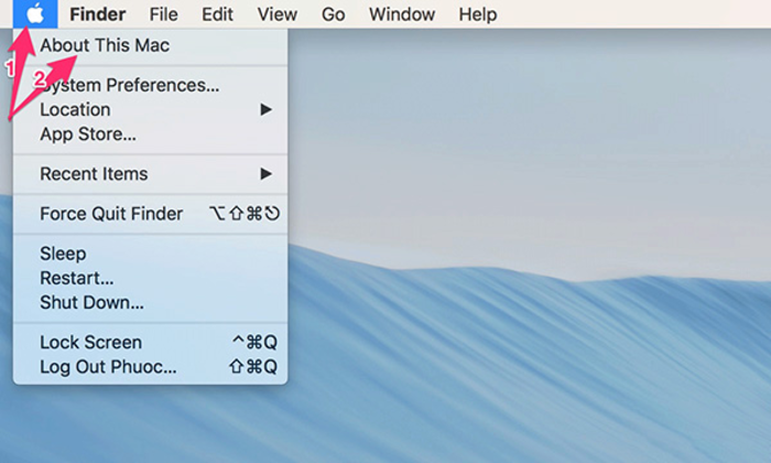Chọn About This Mac