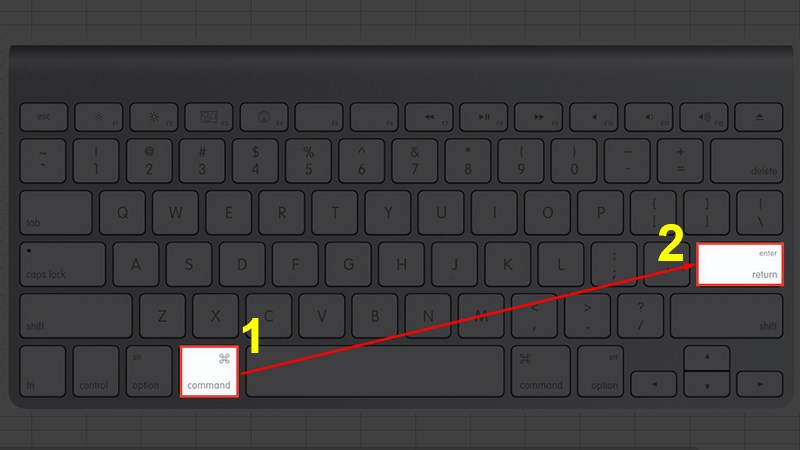 Sử dụng tổ hợp phím Command + Enter để xuống hàng Excel trong MacBook