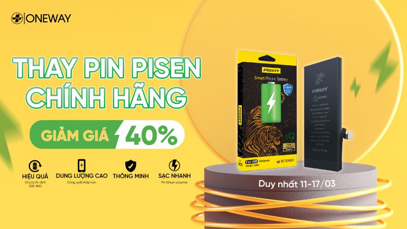 Thay pin Pisen chính hãng tại Oneway