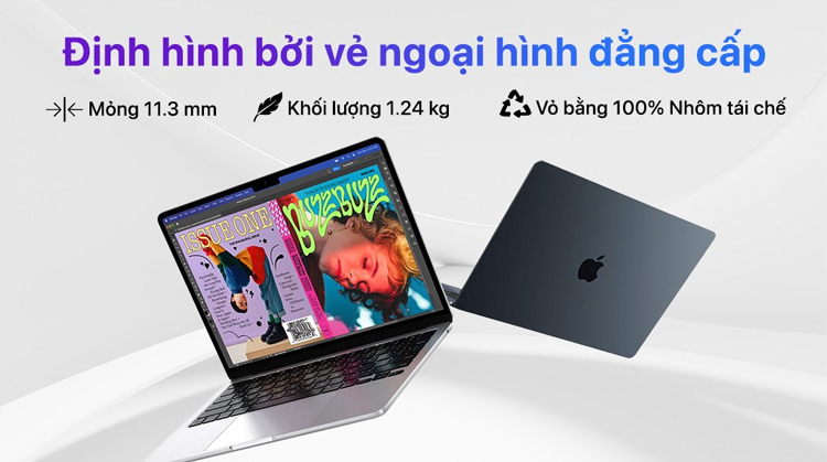 Thiết kế tối giản nhưng không kém phần thời thượng của dòng MacBook Air đến từ nhà Táo