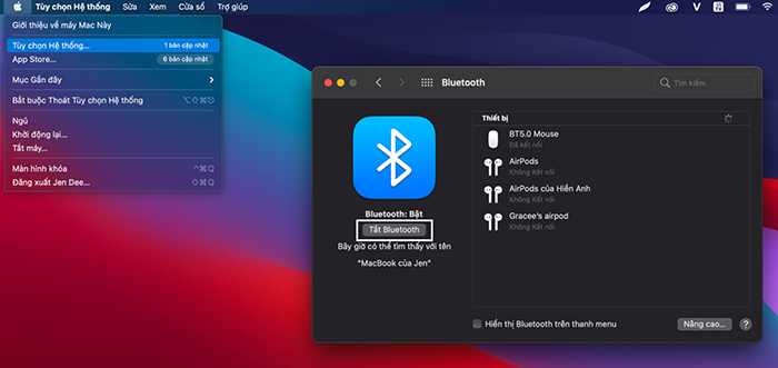 Cách sửa lỗi Bluetooth trên MacBook M2