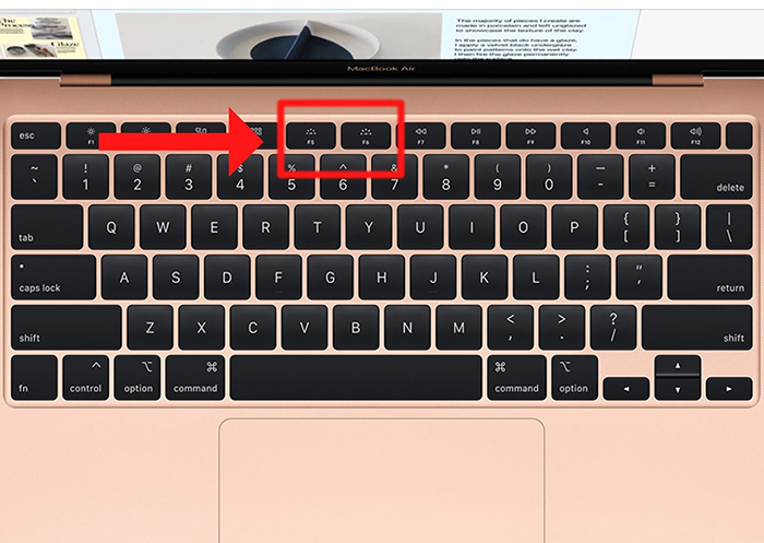 Cách mở đèn bàn phím Macbook Air M2