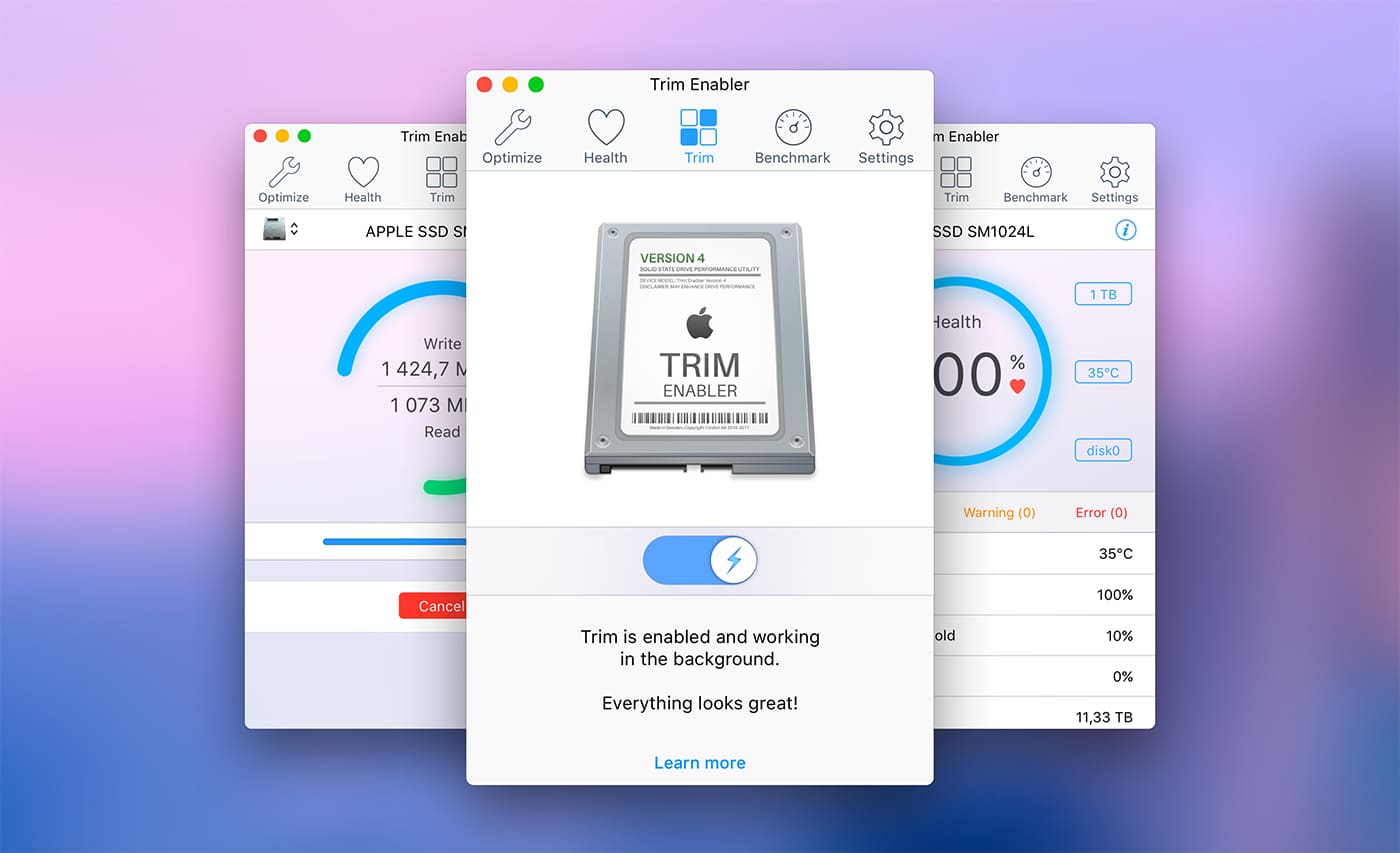 Trim Enable có khả năng nâng cao hiệu suất tản nhiệt, giảm áp, bảo vệ hiệu quả cho ổ cứng MacBook