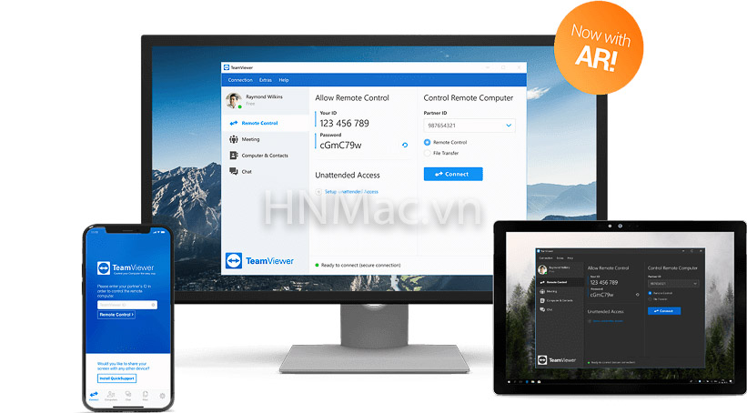 Người dùng dễ dàng điều khiển máy tính thông qua Teamviewer trên một màn hình khác