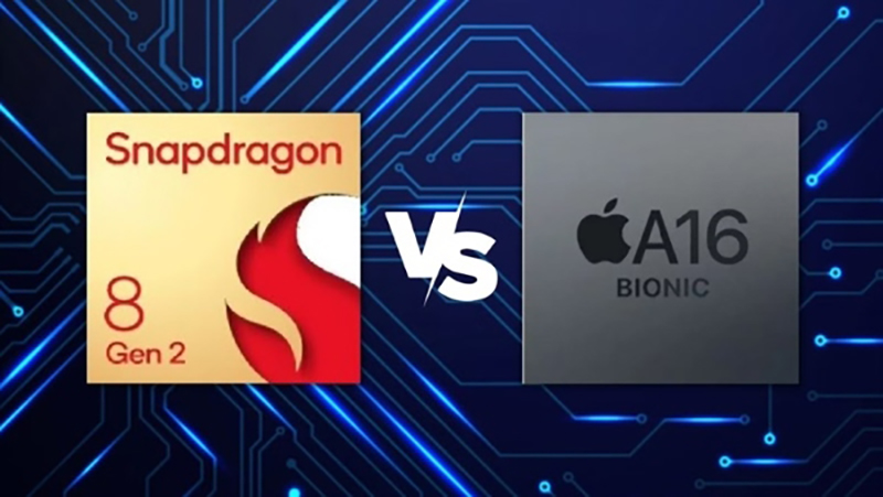 Snapdragon 8 gen 2 đối đầu A16 Bionic